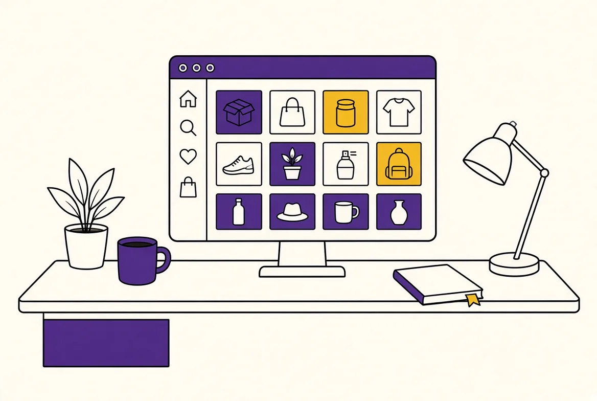 Line illustration for Websites & ecommerce